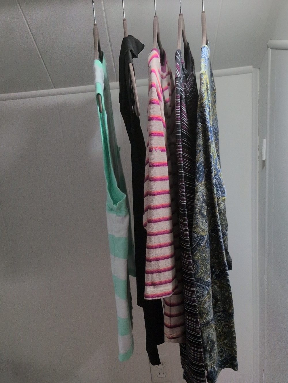 5 Shirts For $20 All In Very Good Used Shape. 2 Tank Tops, 1 3/4 , 2 Long Sleeve